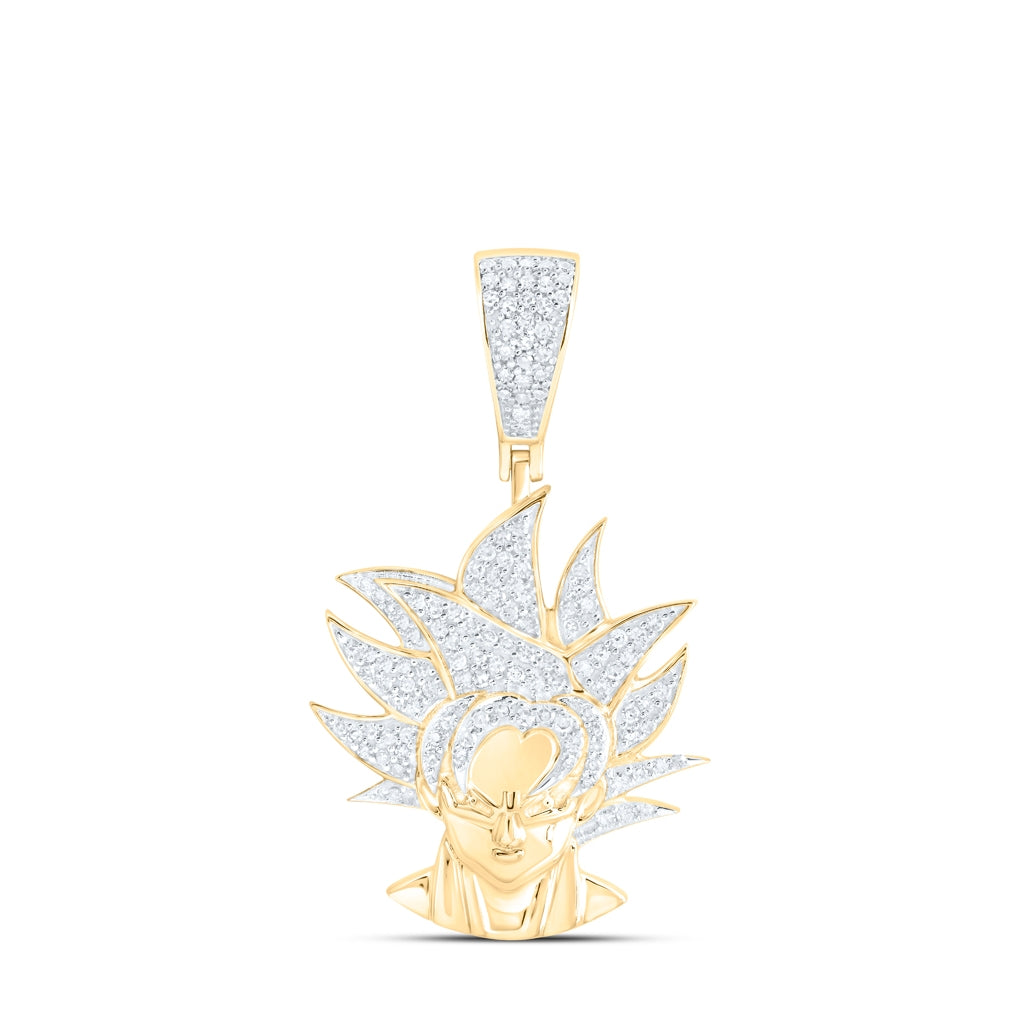 10kt Yellow Gold 1/2ctw Diamond Nk Mens Charm