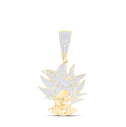 10kt Yellow Gold 1/2ctw Diamond Nk Mens Charm