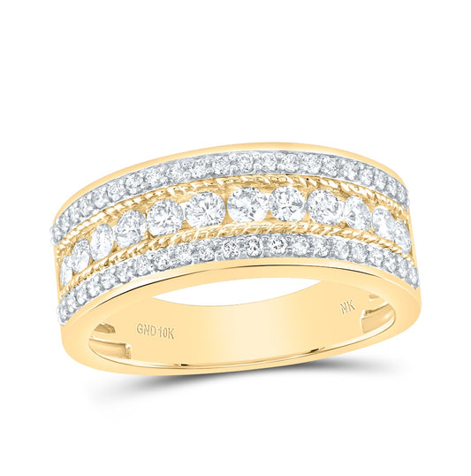 10kt Yellow Gold 1 1/5ct. Diamond Mens Band