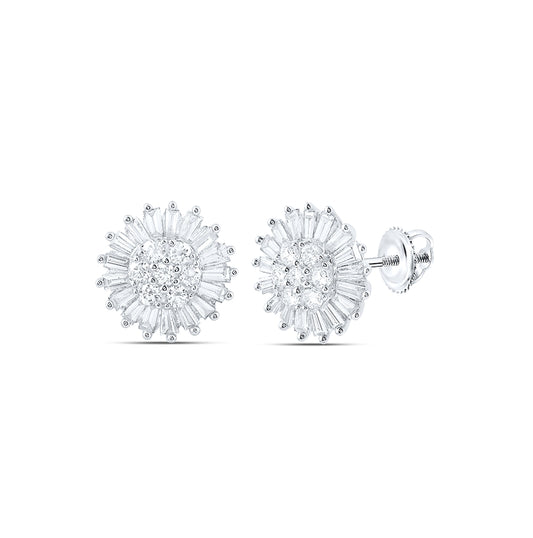 14kt White Gold 5/8ctw Diamond Nke Fashion Round Earring