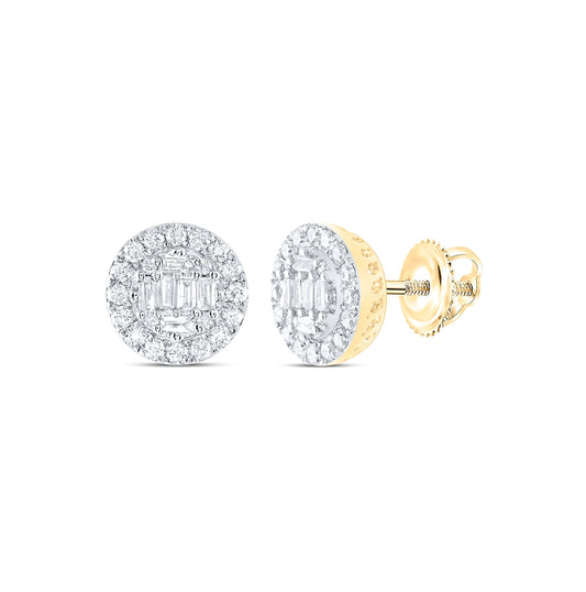 14kt Yellow Gold 1/2ct. Diamond Ana M Round Earring