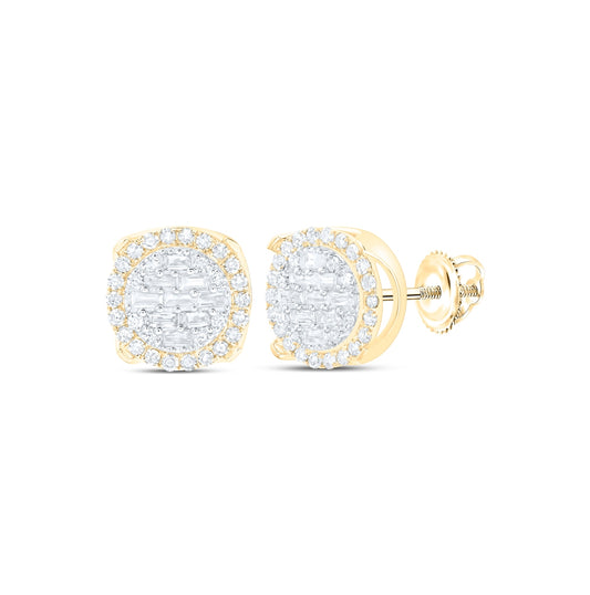 10kt Yellow Or White Gold 1/2ctw Diamond Nk Round Earring