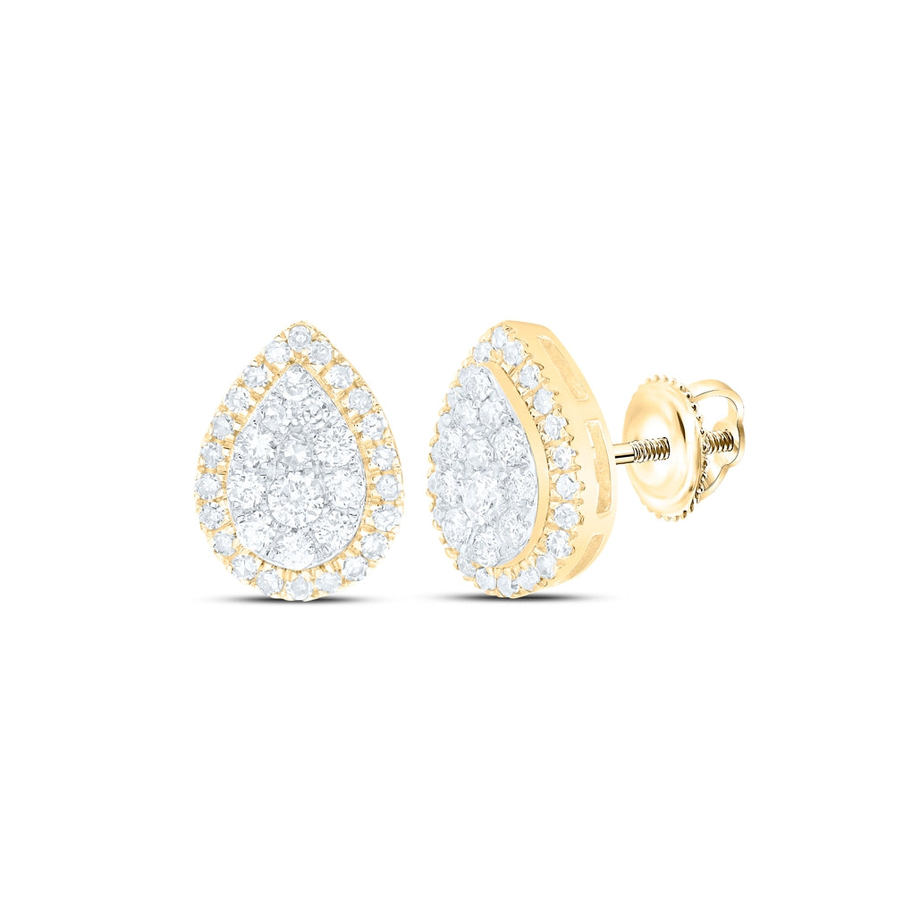 10kt Yellow Or White Or Rose Gold 1/2ctw Diamond Nk Pear Ladies Earring
