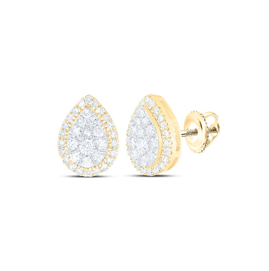 10kt Yellow Or White Or Rose Gold 1/2ctw Diamond Nk Pear Ladies Earring