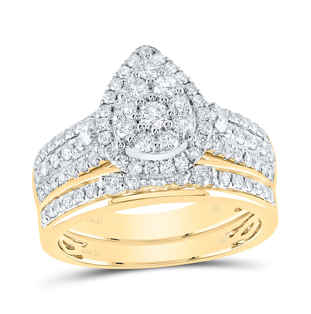 14kt Yellow Or White Gold 1 3/4ctw Diamond Ana M Trio Set