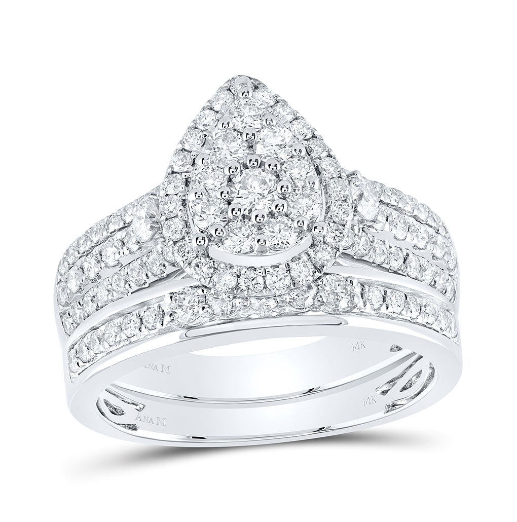 14kt Yellow Or White Gold 1 3/4ctw Diamond Ana M Trio Set