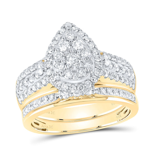 14kt Yellow Or White Gold 1 5/8 Ctw Diamond Ana M Trio Set