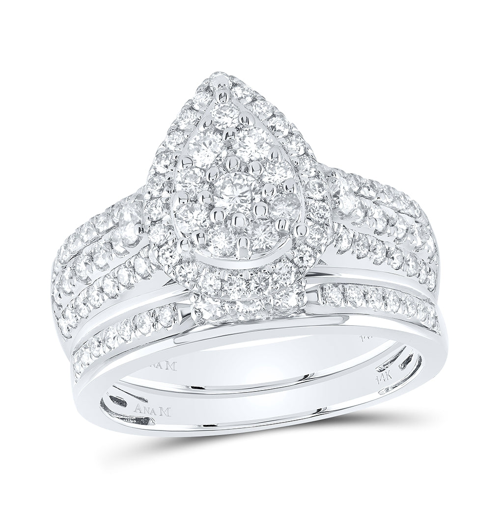 14kt Yellow Or White Gold 1 5/8 Ctw Diamond Ana M Trio Set