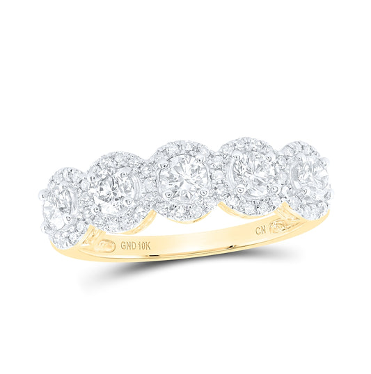 10kt Yellow Gold 1ctw Diamond Nk Round Dia Anniversary Fashion Band