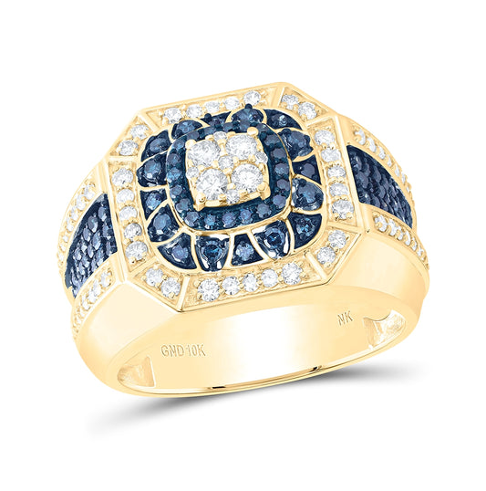 10kt Yellow Gold 1 1/3 Ctw Dia Nk Men's Ring