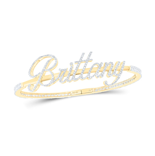 10kt Yellow Gold 2 5/8ctw Diamond Nk "brittany" Ladies Bangle