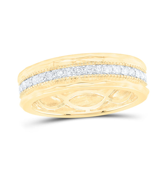 10kt Yellow Gold 3/8ctw Diamond Nk Mens Band