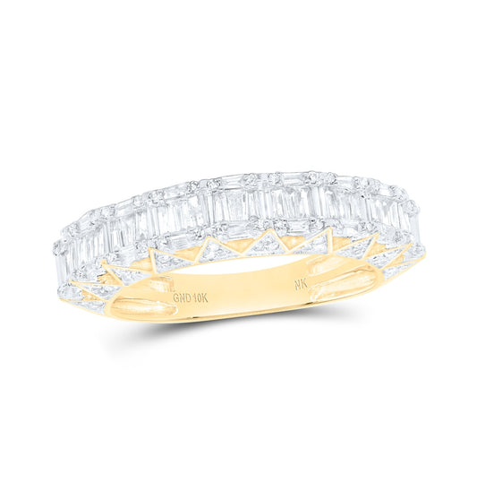 10kt Yellow Gold 1 Ctw Diamond Nk Mens Band