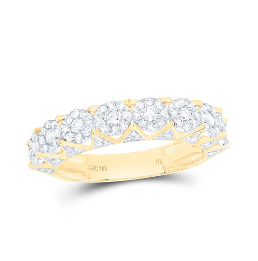 10K Yellow Gold 1 ct. Diamond Nk Mens Band