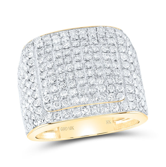 10kt Yellow Gold 3ctw Diamond Nk Mens Ring