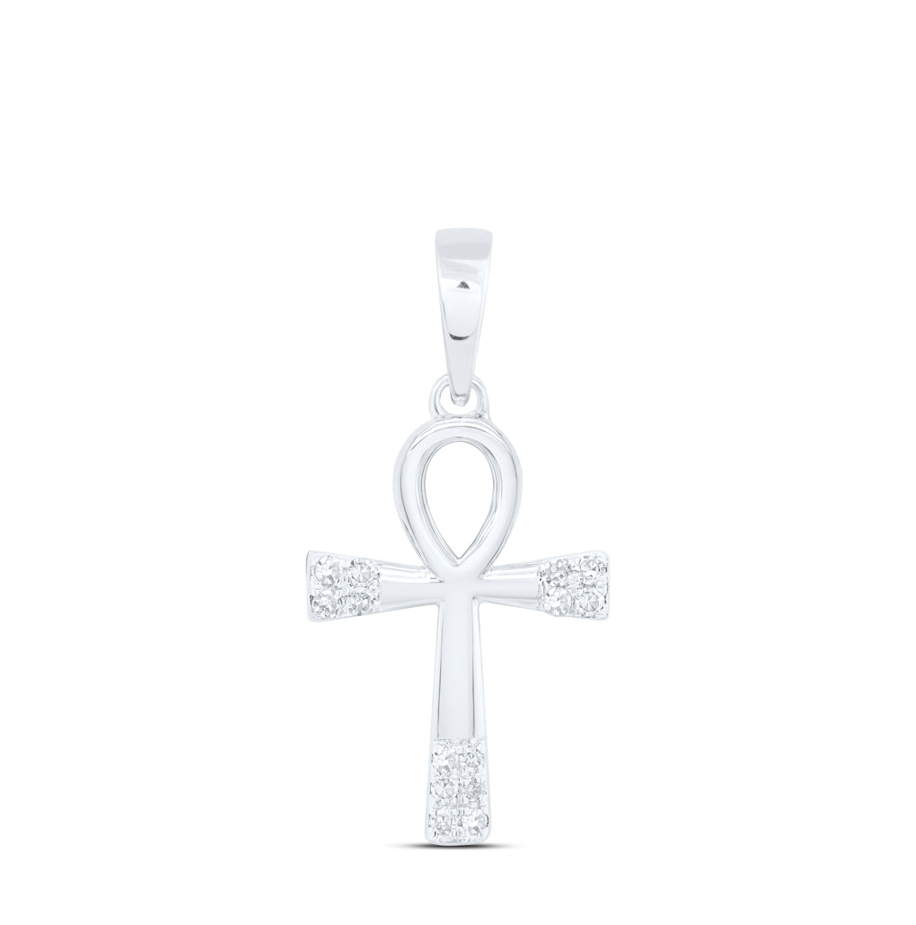 10K Yellow Or White Or Rose Gold 1/20 Ctw Dia Nk Gift Cross Pendant