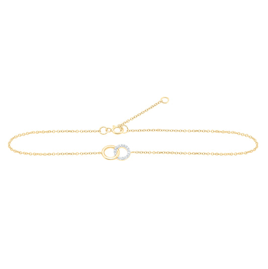 10kt Yellow Or White Gold 1/12ctw Diamond Nk Gift Anklet (9 Inch)