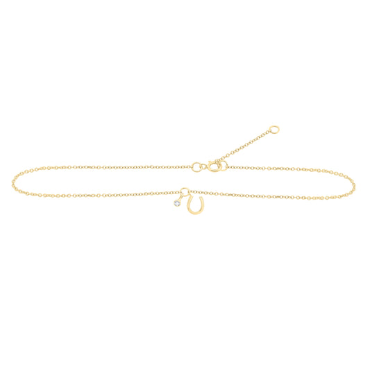 10kt Yellow Or White Gold 0.005ctw Diamond Nk Gift Anklet (9 Inch)