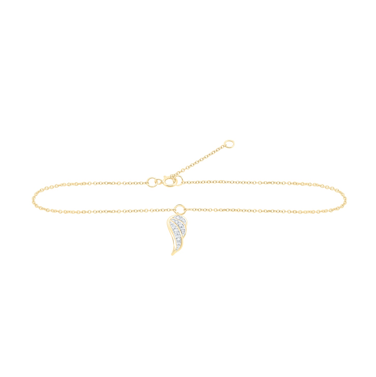 10K Yellow Or White Gold 1/20ctw Dia Nk Gift Anklet (9 Inch)