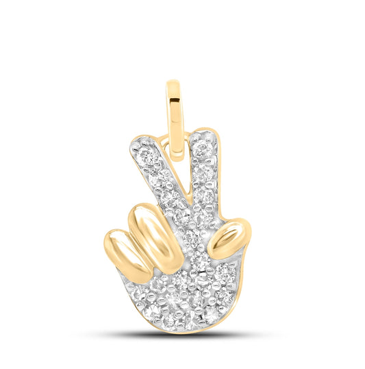 10kt Yellow Or Rose Gold 1/8 Ctw Diamond Nk Gift Pendant
