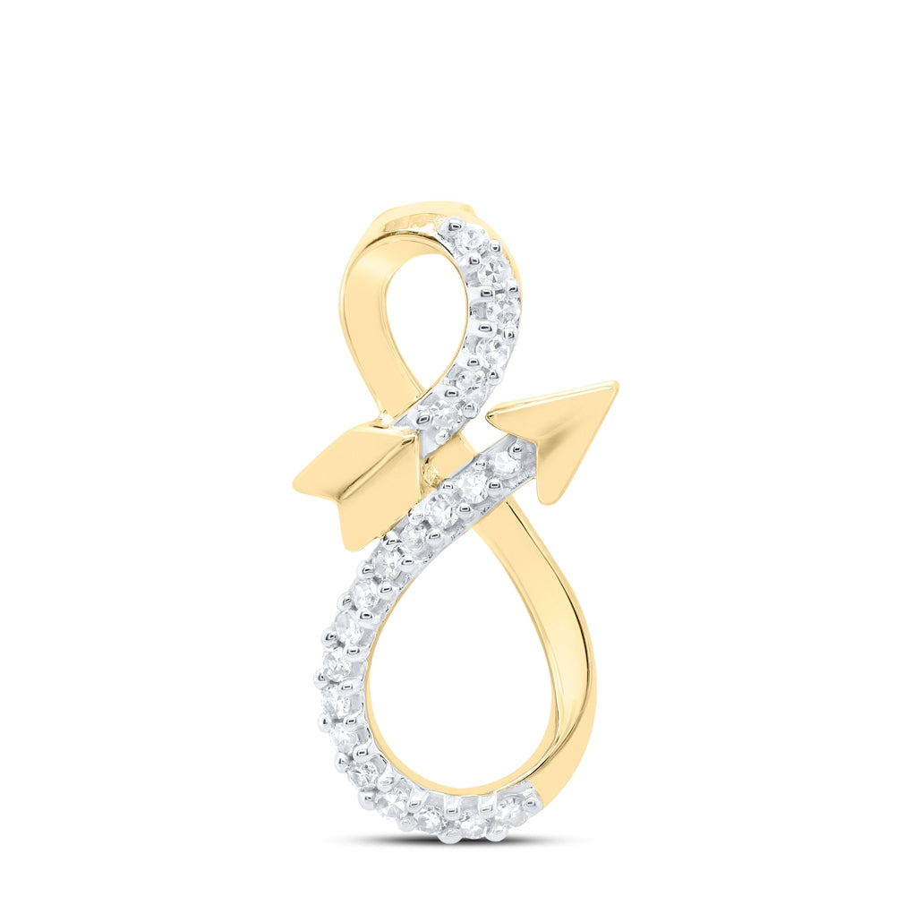 10kt Yellow Gold 1/12ctw Diamond Nk Gift Pendant
