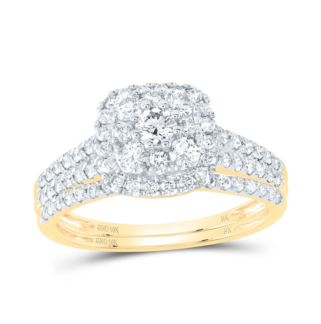 10K Yellow Or White Gold 1ctw Diamond Nk Fashion Bridal Set