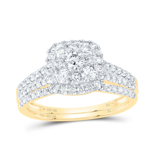 10K Yellow Or White Gold 1ctw Diamond Nk Fashion Bridal Set