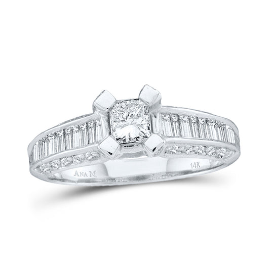 14kt White Gold 1 Ct Diamond 3/8ct-cpr Bridal Ring