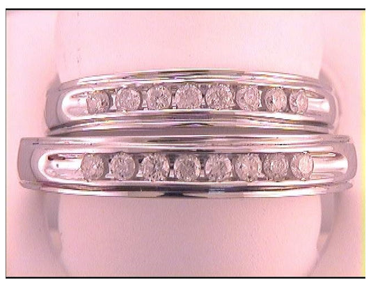10kt White Gold 1/2ct Diamond Duo Wedding Sets
