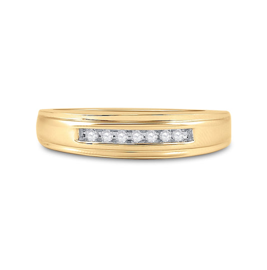 14K White Or Yellow Gold Mens Round Diamond Wedding Band Ring , Mens Size: 7-13