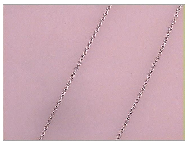 10kt White Gold 18" White Cable Chain