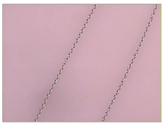 10kt White Gold 18" White Cable Chain