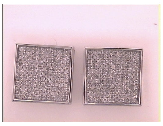 10kt White Gold 3/4ct. Diamond Micro-pave Earrings