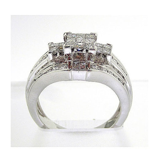 14kt White Gold 1 Ct Diamond Invisible Ring