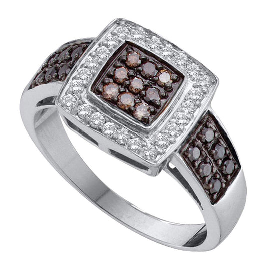 14kt White Gold 1/2ct Diamond Brown Ring