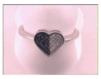 10kt White Gold 1/6ct Diamond Heart Ring