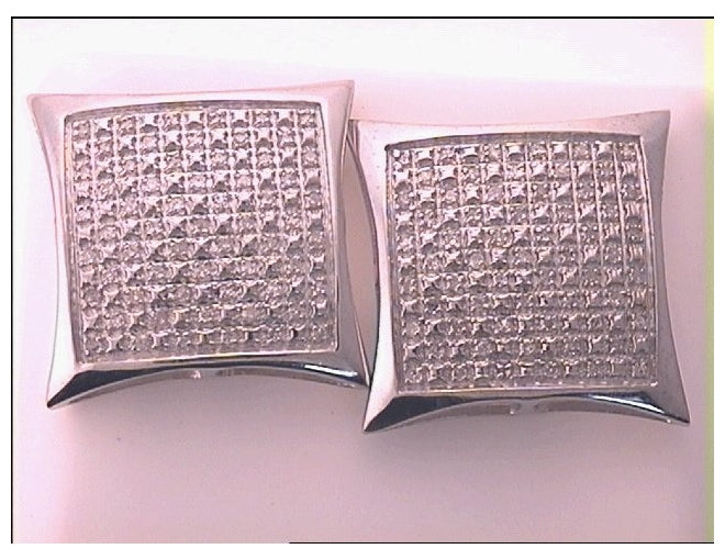 Sterling Silver 1/3ct. Diamond Micro-pave Earring