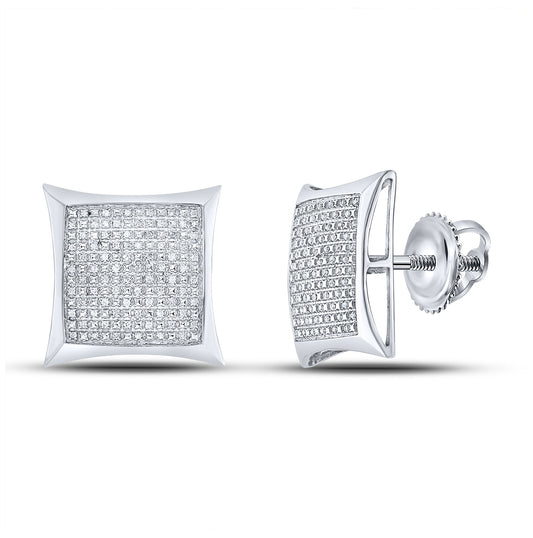 Sterling Silver 1/2ct Diamond Micro-pave Earring