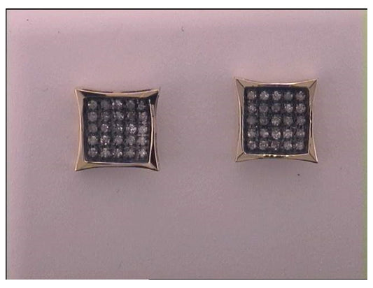 10kt Yellow Gold 1/6ct Diamond Micro-pave Earring