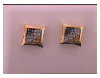 Sterling Silver 1/20ct Diamond Blue Micro-pave Earring