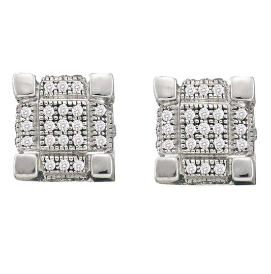 10kt Yellow Gold 1/4ctw Diamond Micro-pave Earrings