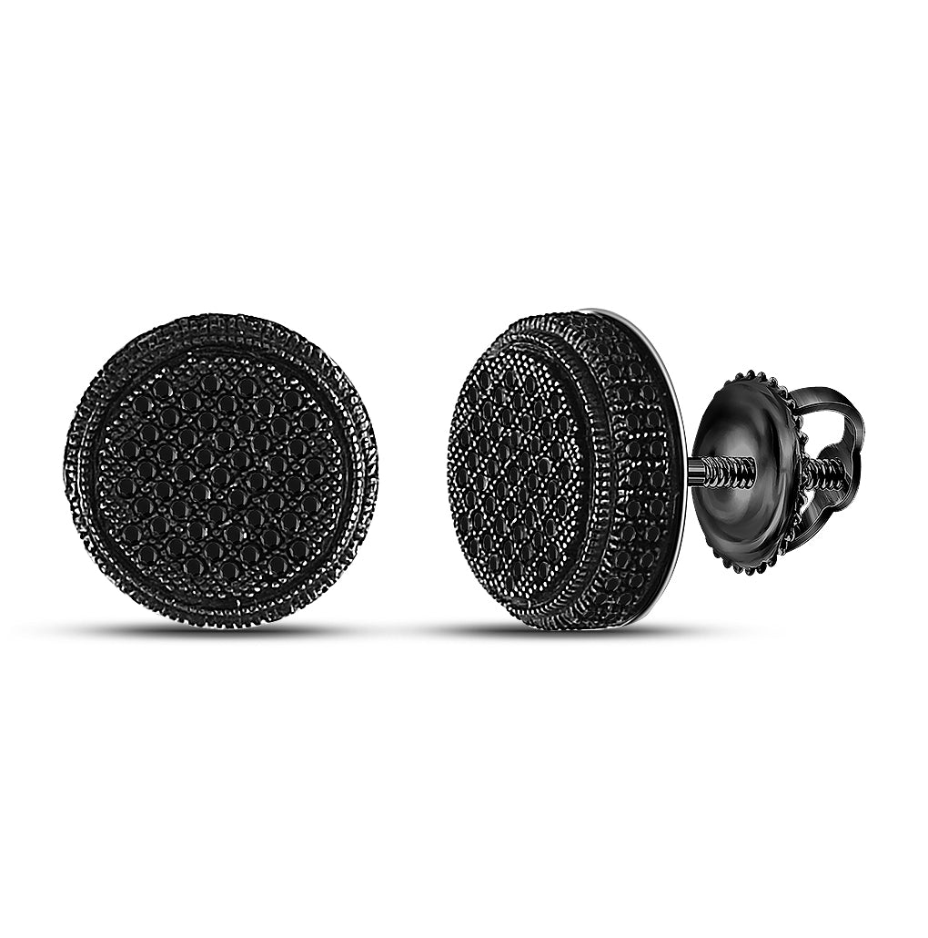 Sterling Silver 3/4ct Diamond Micro-pave Earrings