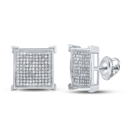 Sterling Silver 3/4ct. Diamond Micropave Earring