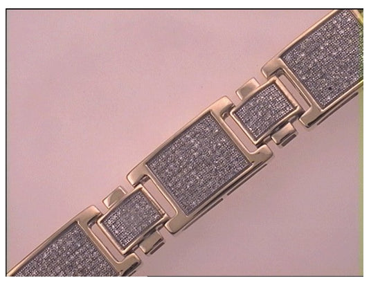 10kt Yellow Gold 3  3/4ct Diamond Micro-pave Bracelet