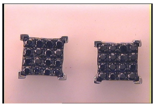 Sterling Silver 7/8ct Diamond Black Diamond Earring
