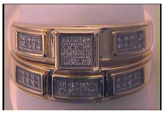 10kt Yellow Gold 1/6ct Diamond Micro-pave Bridal Set