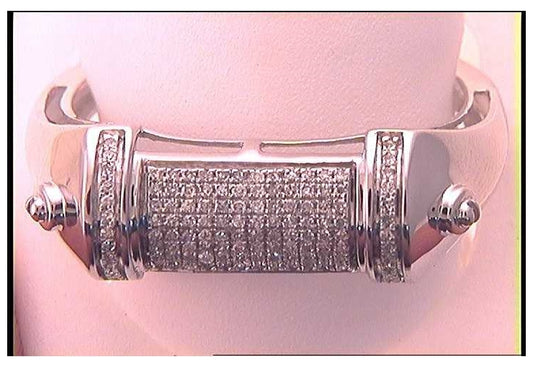 10kt White Gold 1/4ct Diamond Micro-pave Mens Ring