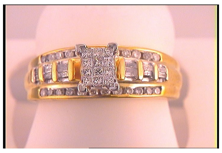 Sterling Silver 1/2ct Diamond Invisible Ring Size 5