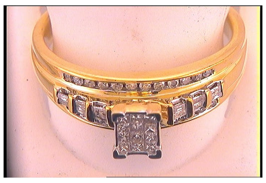 Sterling Silver 1/2ct Diamond Invisible Ring Size 9