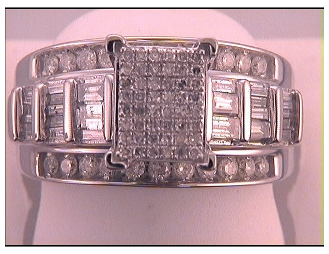 10kt White Gold 1 Ct Diamond Micro-pave Ring
